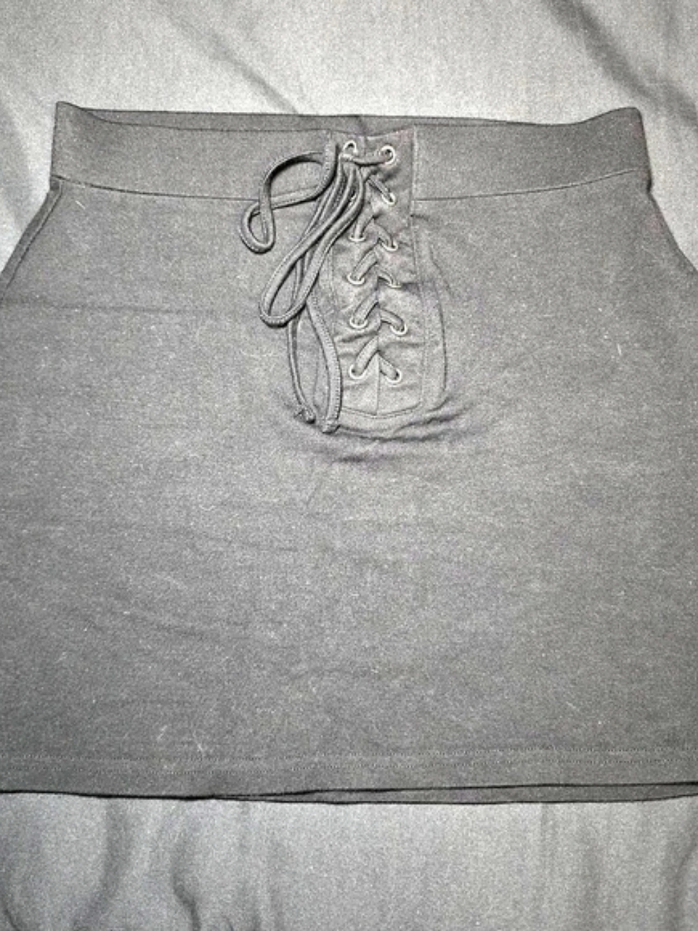 Forever 21 Black Lace-Up Mini Skirt Like New